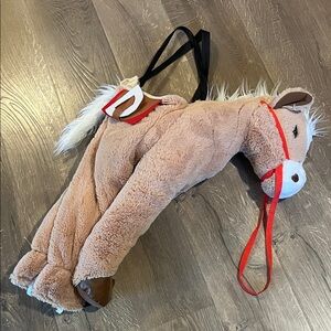 Plush Brown Hobby Horse costume